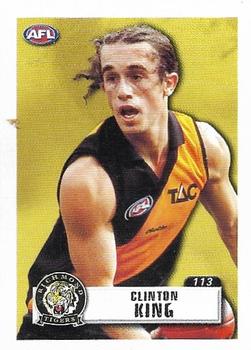 2001 ESP AFL Team & Player Stickers #113 Clinton King Front